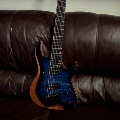 Kiesel Osiris 7 Multiscale trem Blue flamed maple, roasted maple neck, Luminlay image 4