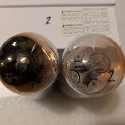Tung-Sol 7027A NOS Testing Matched Pair Tubes Same Codes / 7027 image 9