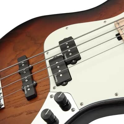 Sadowsky MetroLine 21-Fret Vintage P/J Bass-Swamp Ash Body-4 String-Almond Sunburst Transparent Satin image 5