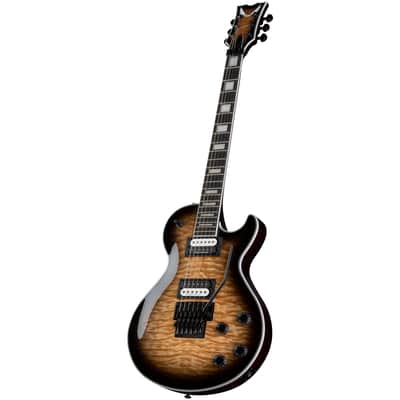 Dean TB SEL F QM NBST TB Select Floyd QM Natural Black Burst Select Quilt-top with Floyd Electric Guitar Natural Black Burst image 3