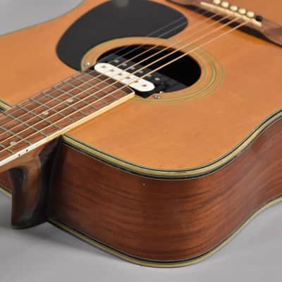 1970s Ariel Dreadnaught Natural Finish Acoustic Electric Guitar image 4