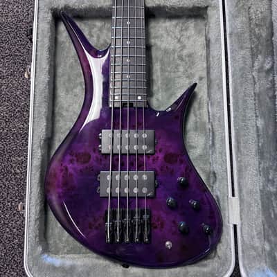 Legator Helio 5 String Bass Super Shred Series Electric Guitar Magenta Burl image 2