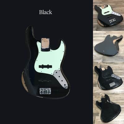 Made to Order - FRANCHIN Uranius bass body Relic Aged 100% Nitro Lacquer (Sunburst/ Black/ White/ Blue/ Green/ Yellow/ Red/ Pink/ Burgundy/ Purple/ Gold/ Silver, etc.) Basswood Poplar Jazz-Bass Style Made in Italy image 4