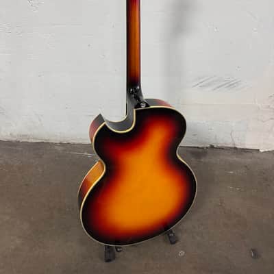 RARE VINTAGE Univox Pro Jazz Guitar ES-175 L-5 Semi Hollowbody Open Book Headstock MIJ Japan 70’s - Sunburst image 9
