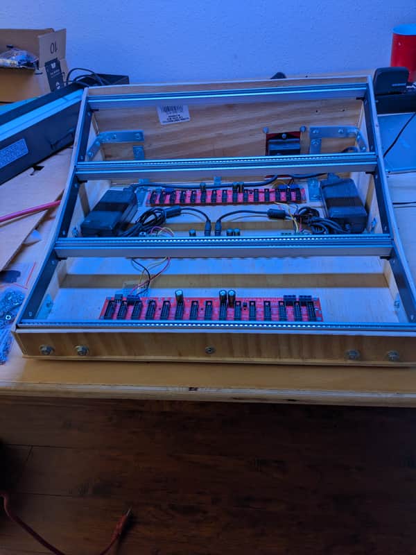 Homemade 240hp Eurorack case Trogotronics power image 1