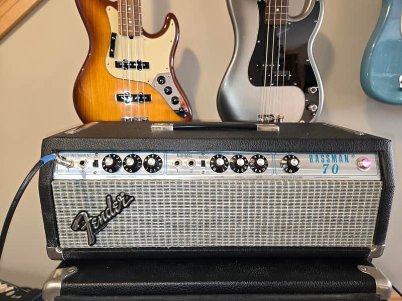 Fender Bassman 70 2-Channel 70-Watt Guitar Amp Head 1977 - 1980 - Silverface image 1