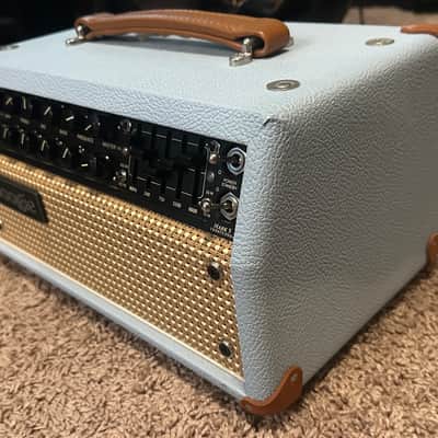Mesa Boogie Mark Five:25 2-Channel 25-Watt Tube Amp Head - Custom Baby Blue Bronco & Tan Grille (Excellent Condition) image 12