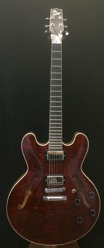 Heritage H-535 Semi-Hollow Body Trans Red Wine image 1