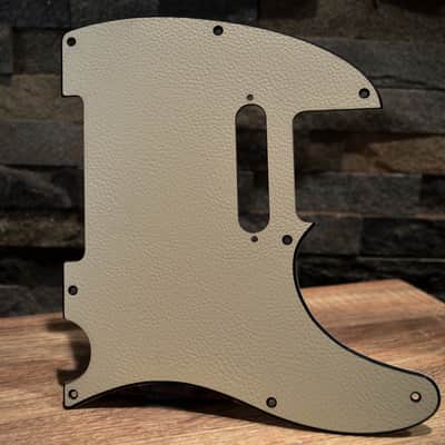 Faux White Leather Textured Pickguard - Fits Fender Telecaster Single Pickup USA image 1