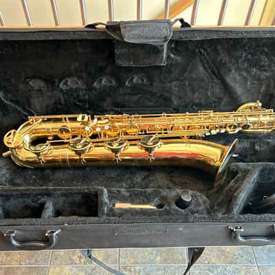 JZ Baritone Bari Saxophone W/ Case, Mouth Piece, Strap, Foot Stand & Low A Key image 5