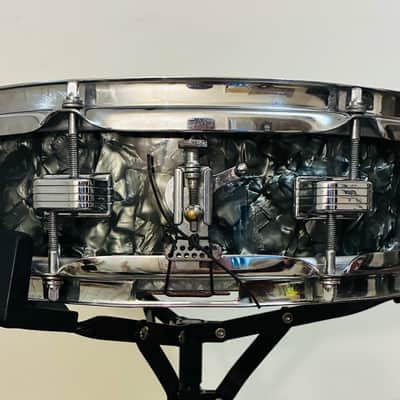 Ludwig No. 906 Downbeat 4x14" 8-Lug Piccolo Snare Drum with Keystone Badge 1960 - 1968 - Black Diamond Pearl image 2