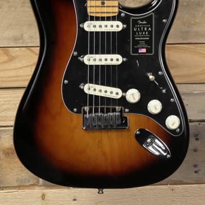 Fender American  Ultra Luxe Stratocaster Electric Guitar 2-Color Sunburst w/ Case image 2