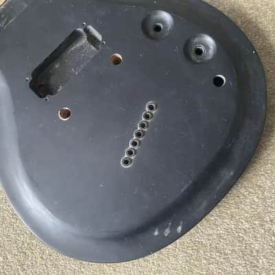 Black 7 String Guitar HH Body with String Through image 17