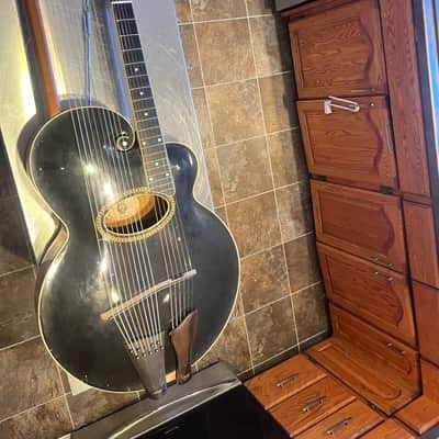 Gibson Style U Harp Guitar 1902 - 1927 - Ebony image 1