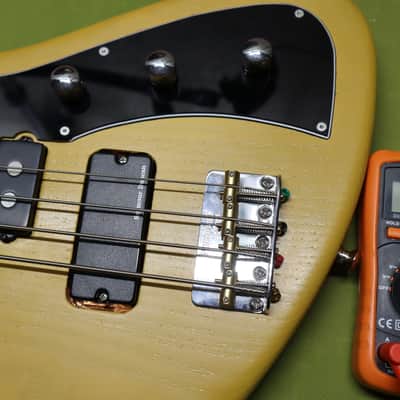 SkunkWerx USA Custom "Aster" Meteora Bass 2021 Butterscotch Fender Japanese JB Neck SD Dragonfire image 15