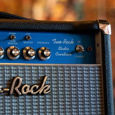 Two-Rock Studio Overdrive Combo Black Bronco W/Blue Faceplate image 6
