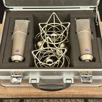 Vintage Neumann U 87 Condenser Microphone Stereo Pair. Close SN. Great Shape U87 1982 image 7