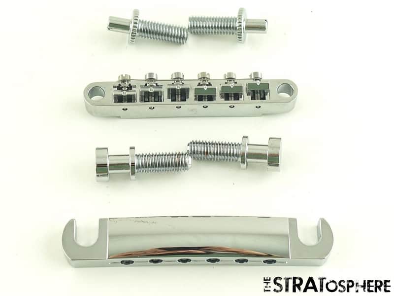 EVH SA-126 Standard T.O.M. Bridge & Adjustable Bridge & Stopbar Parts Chrome image 1