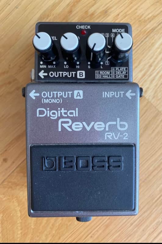 Boss RV-2 Digital Reverb (Dark Gray Label) 1987 - 1989 - Gray image 1
