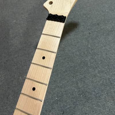 22fret Natural color Banana head  Maple Guitar Neck sickle lock nut Stainless steel frets. 9.5 radius image 7