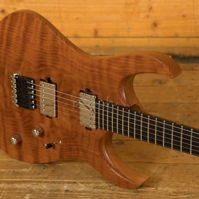 Mayones Duvell Elite 6 - Ebony - Curly Redwood image 5