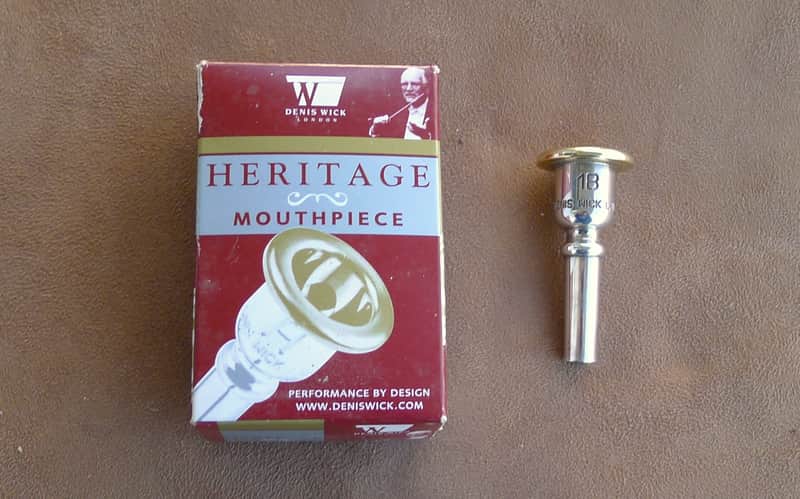 Vintage Silver Plated Denis Wick Heritage 1B Cornet Mouthpiece image 1