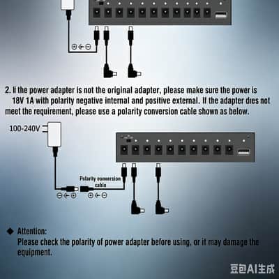 Rowin Pedal Power Supply Update Output Multi Circuit Power Supply For Guitar Pedal 10 Ways 9V/12V/18V DC Outputs 1 Way 5V USB--Shipped from Irvine Warehouse in California by USPS image 4