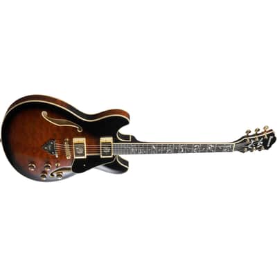 Ibanez AS93QMSPDBS Artcore Expressionist Semi-Hollow Guitar - Dark Brown Sunburst image 4