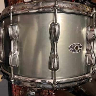 Slingerland  Magnum snare drum  1970-80 - Pewter image 1