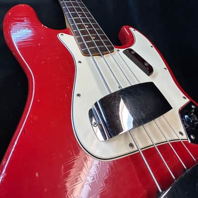 RARE Pre-CBS ‘64 Fender Jazz Bass in Orig’l Dakota Red w Matching Headstock image 6