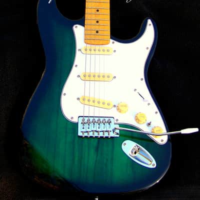XX-Light 5.7 lb. Greenburst Swamp Ash Strat 2024+ Working Bridge Tone+7 Sound Switching+Treble Bleed+SRV Pickups +Rosewood/Maple Neck+Leveled+Crowned, Thin Neck, Polished Frets+Full Setup! image 2
