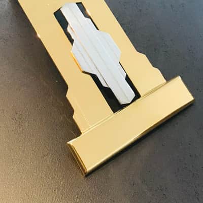 Gibson L-5 tailpiece silver medallion inserts Replica L5 image 10