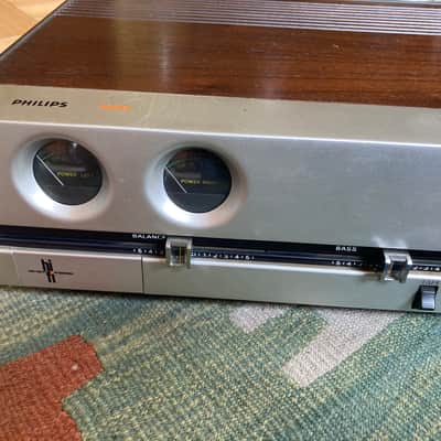 Rare Vintage Philips RH520 Stereo Amplifier + 4x 22RH413 Bookshelf Loudspeakers image 1