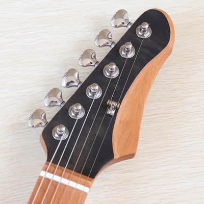 Custom Handmade Burl Wood Top Electric Guitar, Okoume Wood Body, Maple Wood Neck, 22 Frets image 3