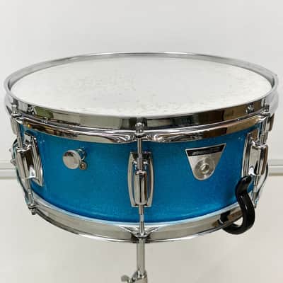 Vintage Early 1970s Ludwig Standard Snare Drum in Blue Mist image 1
