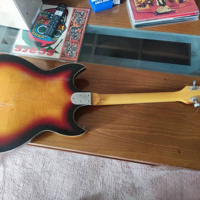 Ibanez Hollowbody 3 single coil pickups late 60's - sunburst brown image 5