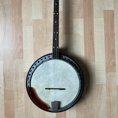 1940's U.S. Kay 4-string Tenor Banjo Patriotic WW2 + Original Case image 3