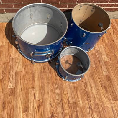 1960s Slingerland Stage Band Drum Set Blue Sparkle Rewrap 20/12/16 image 11