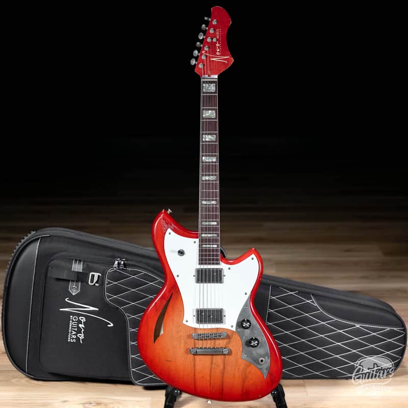 Novo Signature Miris HS Semi-Hollow Guitar w/ Lollar Novel T's – Fire Glow image 1