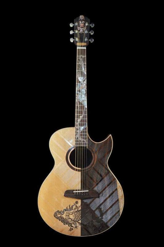 Blueberry Handmade Grand Concert Cutaway Guitar Mermaid image 1