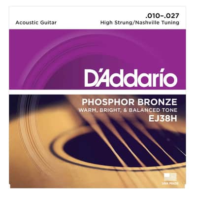 D'Addario EJ38H High Strung Nashville Tuning - 10-27 PHOSPHOR Bronze image 1