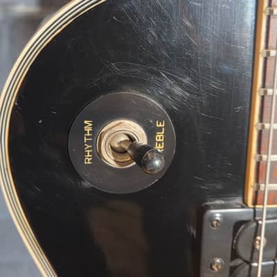 Vintage 1970s Encore LP Copy Electric Guitar Black image 7