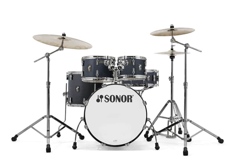 Drum Kit Sonor AQ1 Studio Includes Hardware, Satin Black Bull image 1