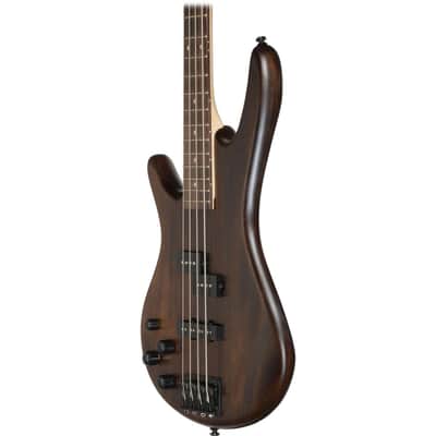Ibanez GIO Series GSR200BL Left-Handed Electric Bass Guitar, Rosewood Fretboard, Walnut Flat image 5