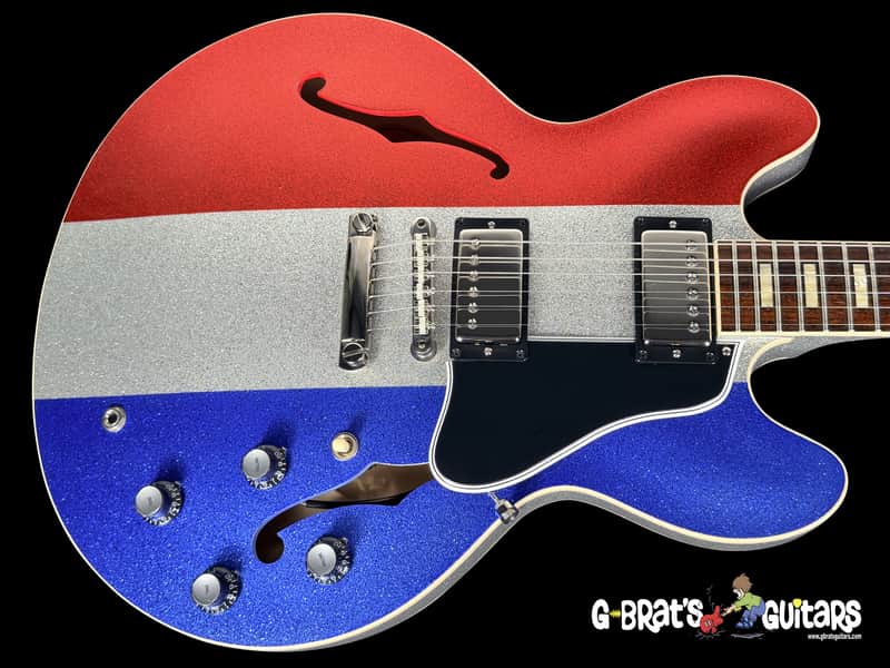 2024 Gibson ES-335 Custom Shop 1964 Reissue Semi-Hollow Dealer Select ~ Patriot Sparkle image 1