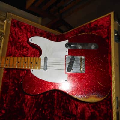 Fender Custom Shop 1958 Reissue Telecaster Heavy Relic 2008 - Red Sparkle image 13