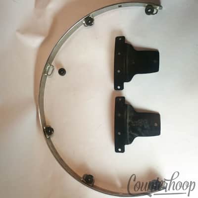 Gibraltar RIMS Mounts Parts Lot 16"Chrome Floor Tom Cradle+2 Black Drum Brackets image 2