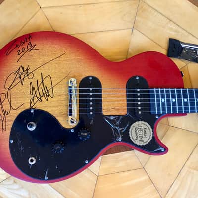 Epiphone Les Paul SL Electric Guitar Autograph by Rock Band "ZEBRA" Heritage Cherry Sunburst image 5