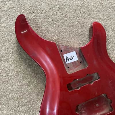 Metallic Red 4/5 String Electric Bass Body image 5