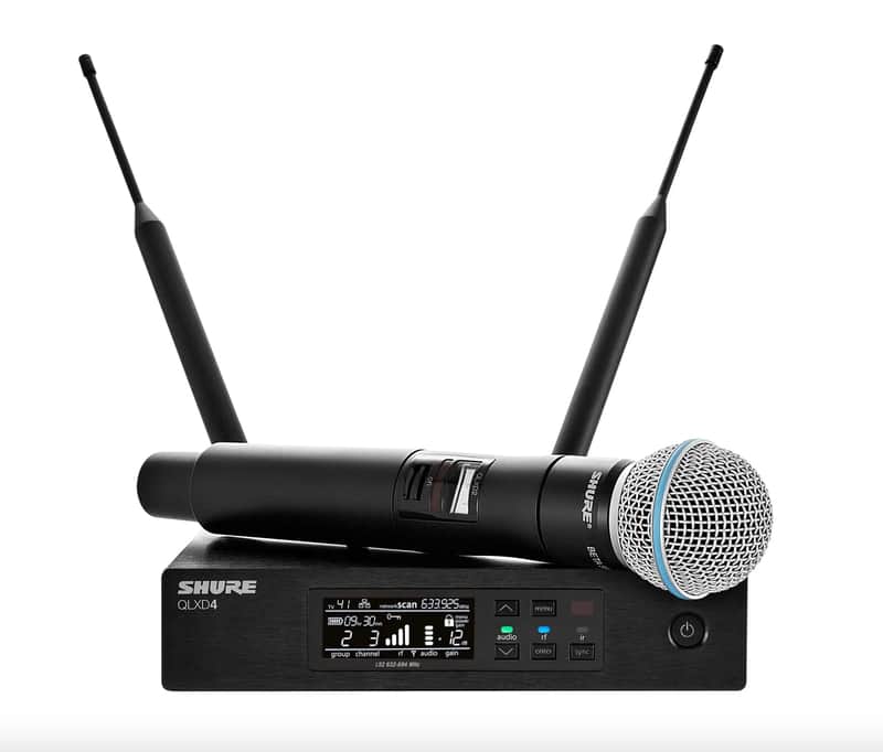 Shure QLXD24/B58 Wireless Vocal Microphone System Beta 58 Head image 1